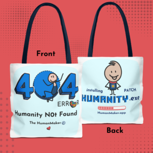 Tote Bag 3D Design Humanity Not Found (with Rowan)